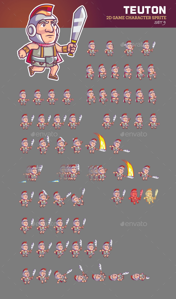 Teuton Game Sprite - Sprites Game Assets