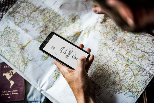 trip planning with map Stock Photo by Rawpixel | PhotoDune