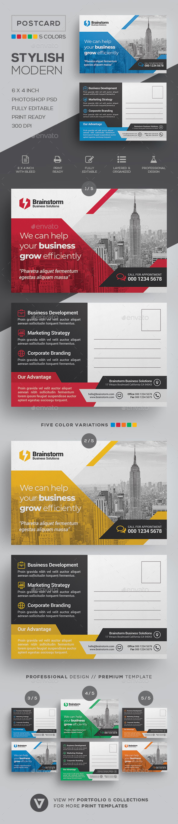 Postcard Template - Cards & Invites Print Templates