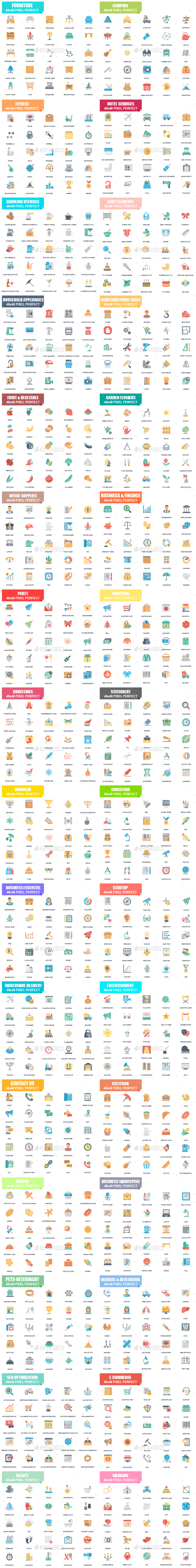 Flat Icons - Icons