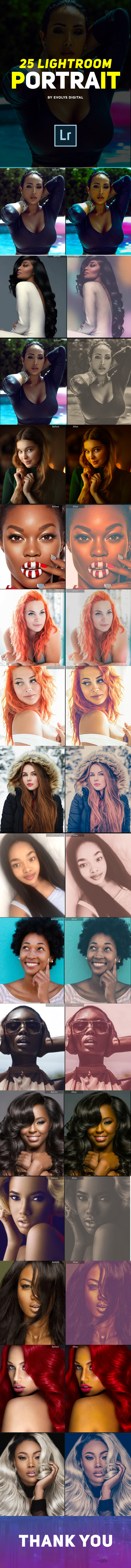 25 Premium Portrait Lightroom Presets - Portrait Lightroom Presets