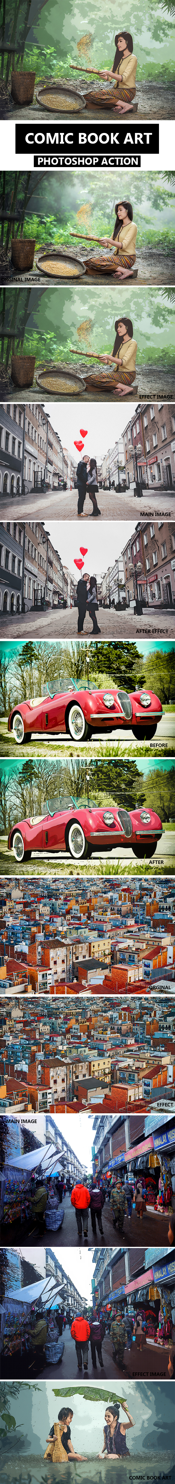 Comic Book Art :: Photoshop Action - Photo Effects Actions