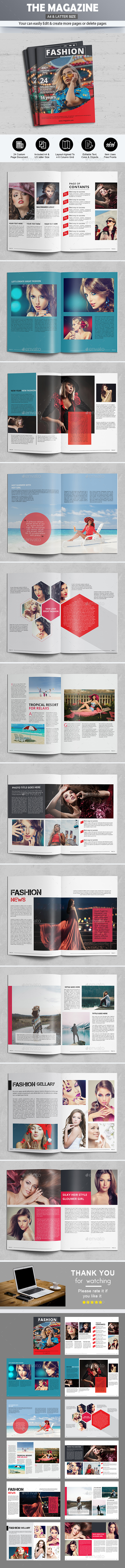 24 Page InDesign Magazine A4 - Magazines Print Templates