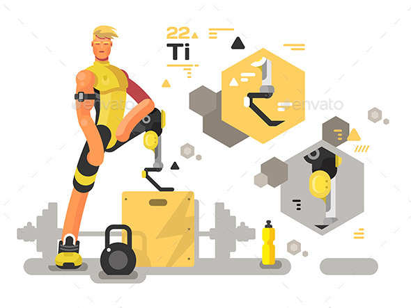 Prostheses for Sport and Fitness - People Characters