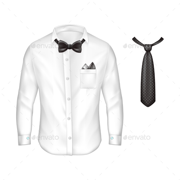 Vector 3d Realistic Set of Male Formal Wear - Man-made Objects Objects