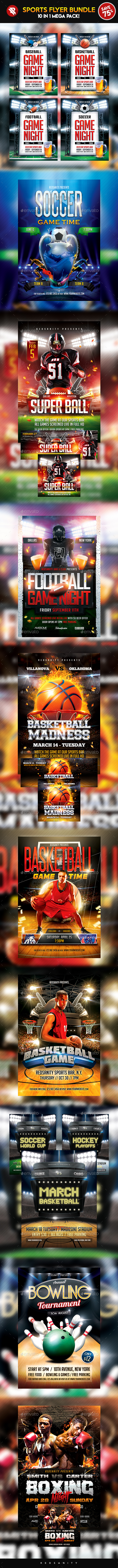 Sports Flyer Bundle 10 in 1 - Sports Events