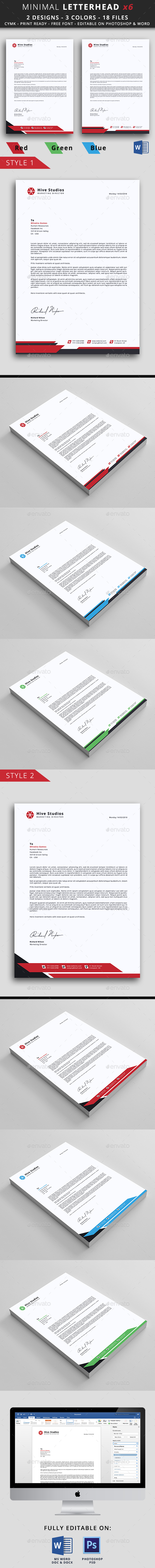 Letterhead Template - Stationery Print Templates