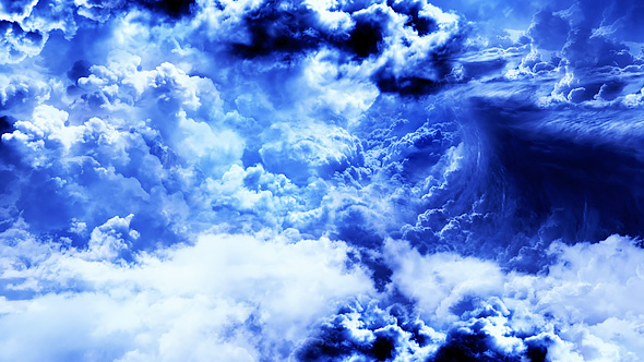 Abstract White and Blue Clouds in the Daytime Sky