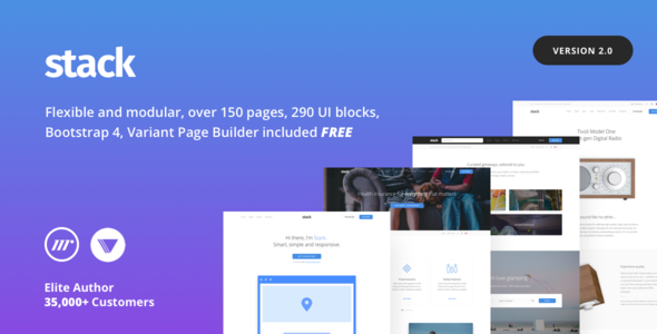 Stack Multi-Purpose HTML with Page Builder - Corporate Site Templates