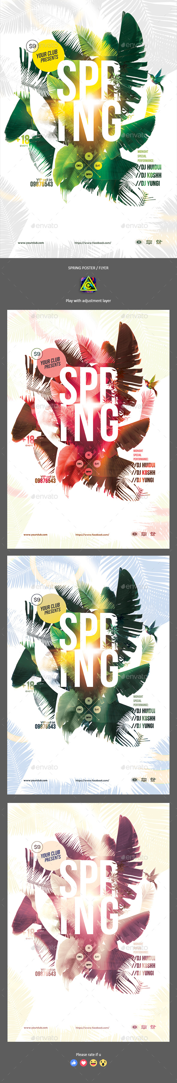 Spring Party Poster / Flyer - Clubs & Parties Events