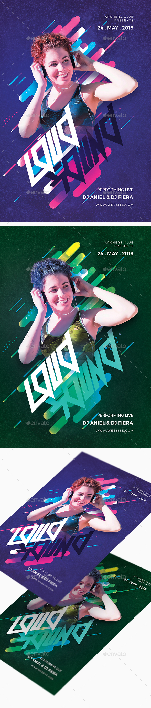 Loud Sound Party Flyer - Clubs & Parties Events