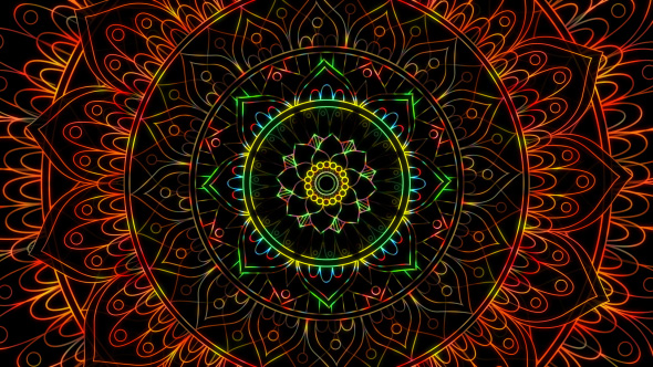 Colorful Neon Mandala