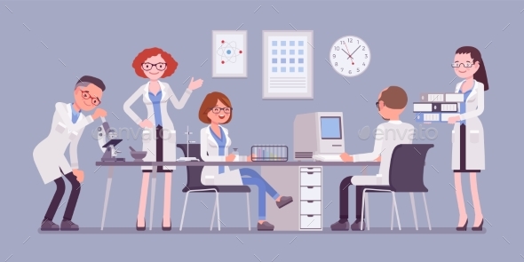 Scientists at Work - People Characters