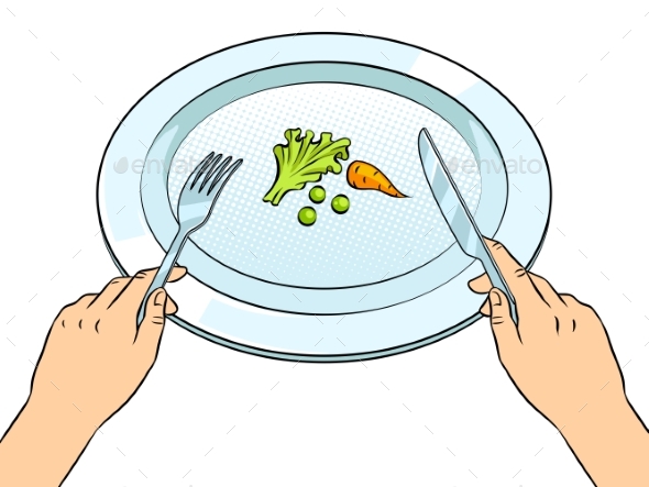 Healthy Food Plate - Food Objects