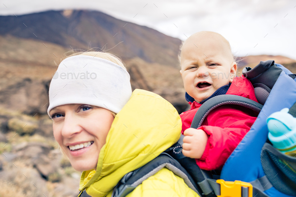 baby in backpack