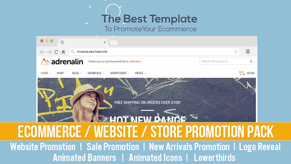 EcommerceWebsiteStore Promotion pack - VideoHive 21319259