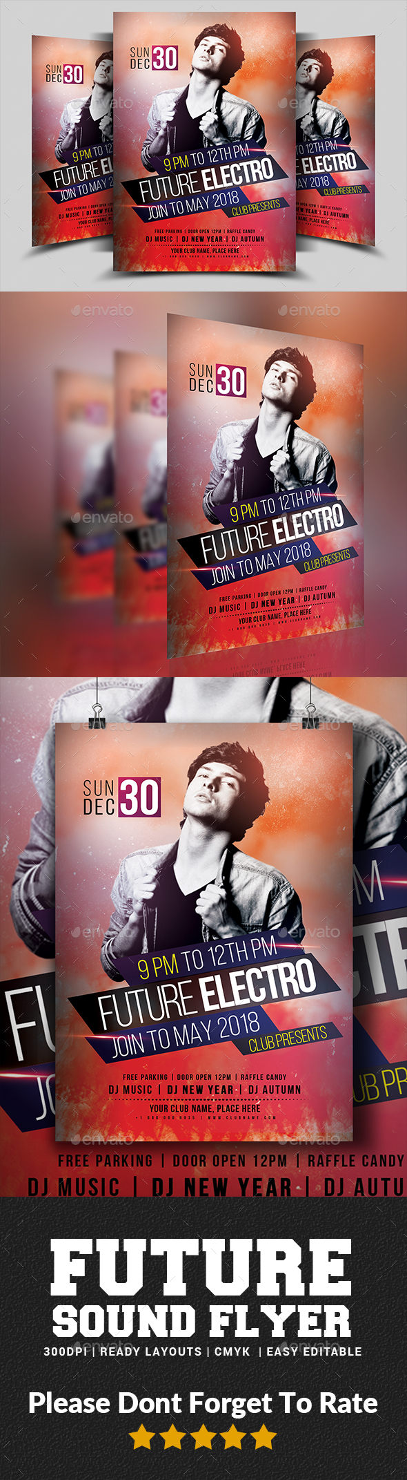 Future Sound Flyer - Clubs & Parties Events
