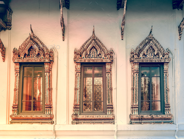 Window background in Royal King Palace, Bangkok - Stock Photo - Images