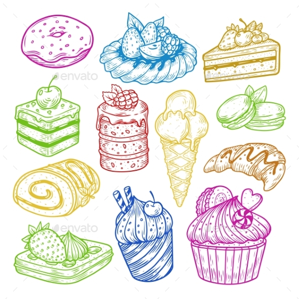 Pastry and Bakery Cake - Food Objects