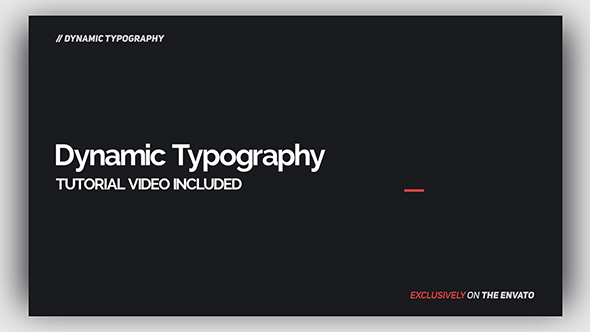 Dynamic Typography - VideoHive 21433121
