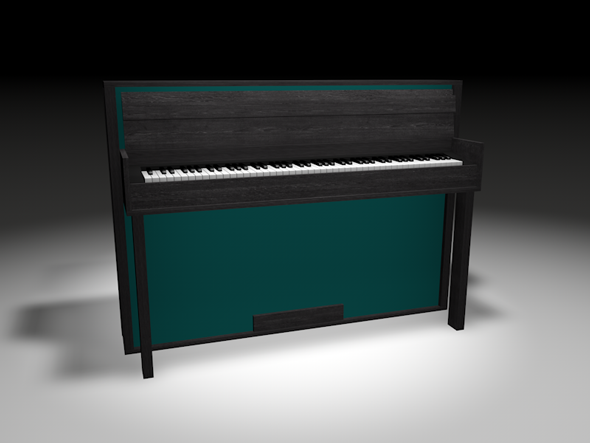 Modern Upright Piano - 3Docean 21433516