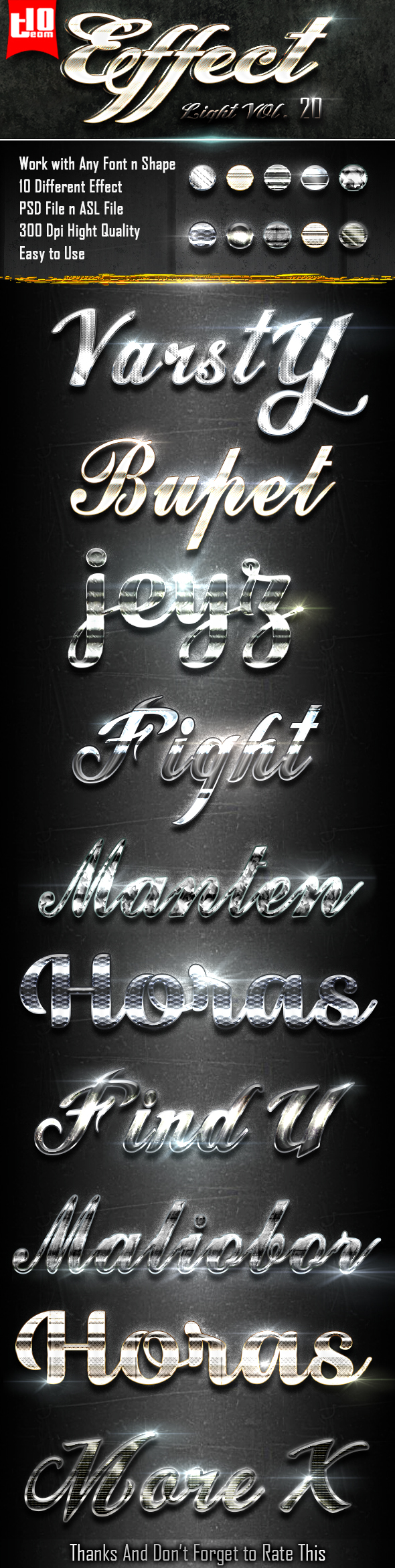 Light Text Effect 20 - Text Effects Styles