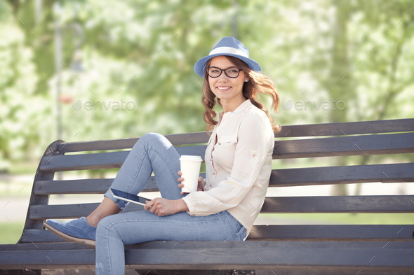 Sitting on the bench. Stock Photo by Fisher-Photostudio | PhotoDune
