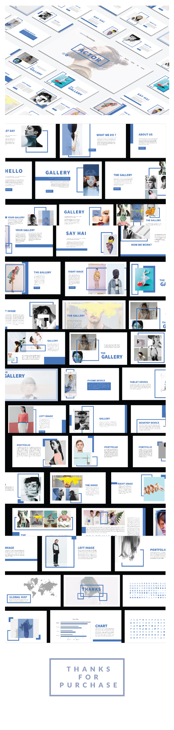 Actor Powerpoint Template - Abstract PowerPoint Templates