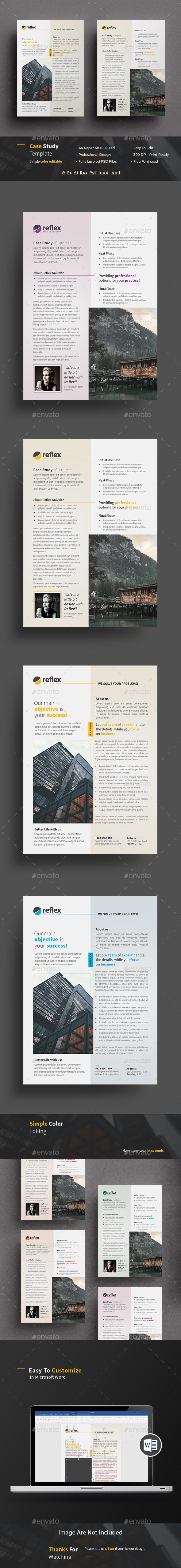 Case Study Template | Flyer - Newsletters Print Templates