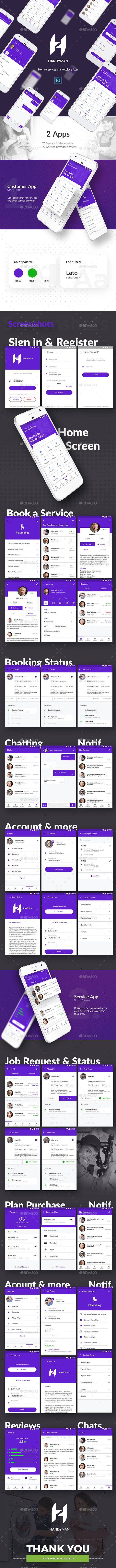 App UI Kit| Home Service Finder App UI| Home Service Provider