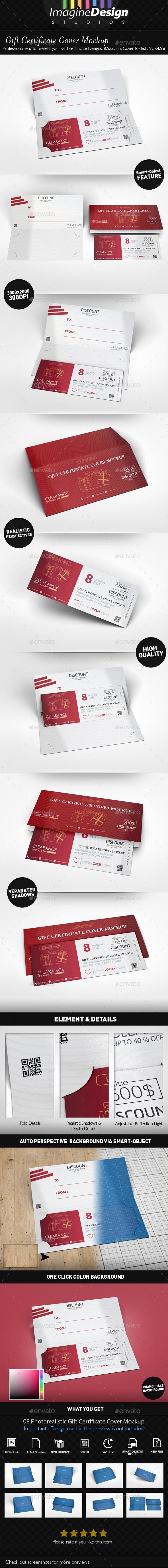 Gift Certificate Cover Mock-up - Miscellaneous Print