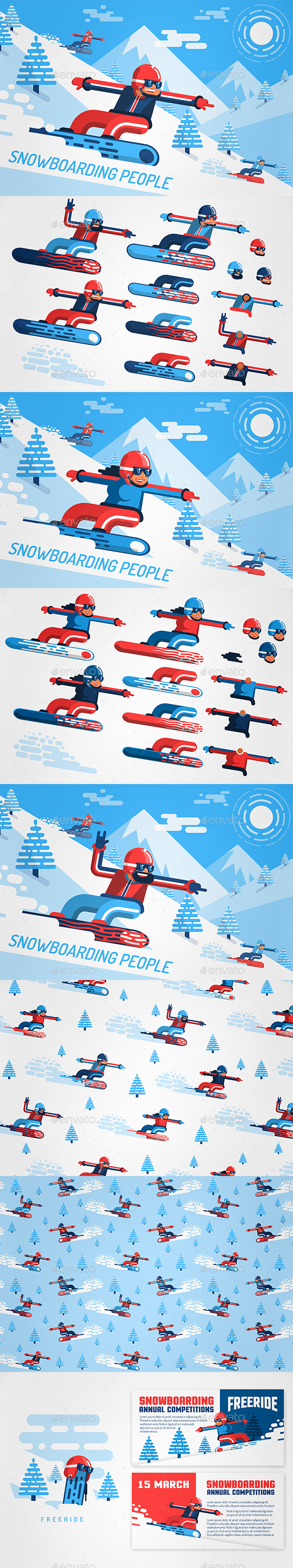 Snowboarding People - Sports/Activity Conceptual