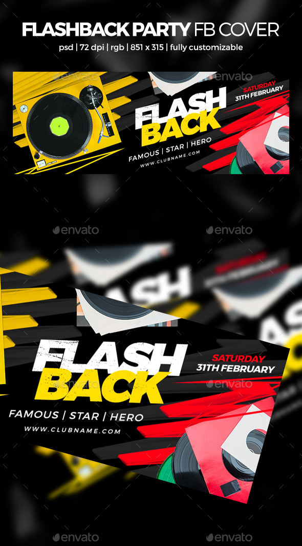 Flashback Party Facebook Cover - Facebook Timeline Covers Social Media