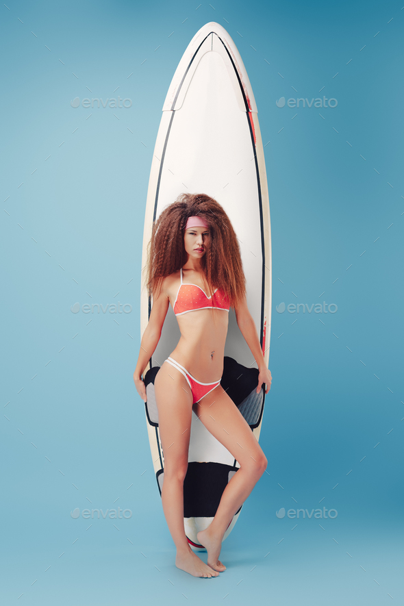 Beautiful girl posing with surfboard Stock Photo by arthurhidden | PhotoDune