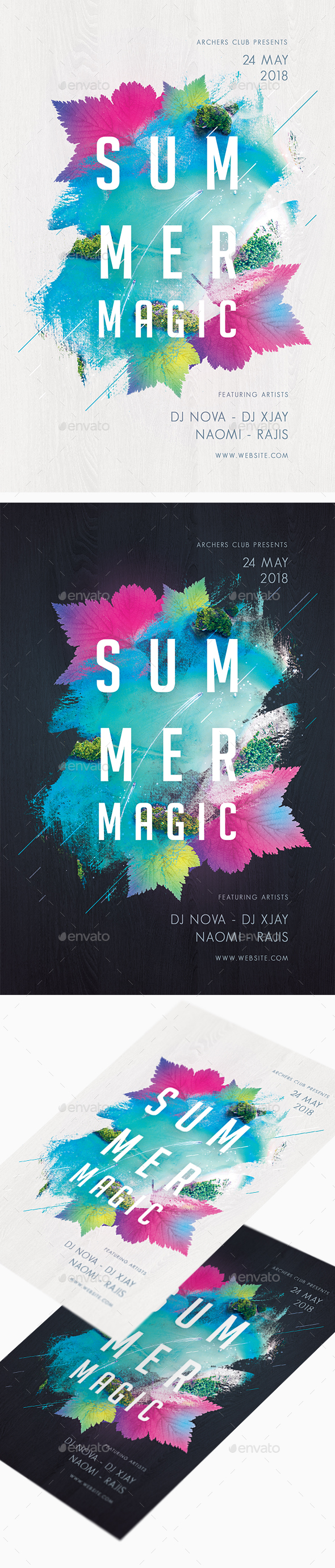 Summer Magic Party Flyer - Clubs & Parties Events
