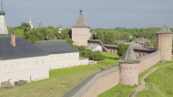 Aerial View of the Kremlin in Suzdal, Russia