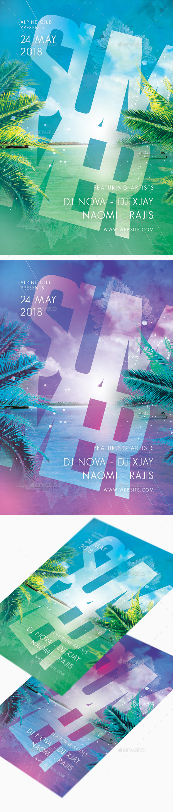 Summer Exotic Party Flyer - Clubs & Parties Events