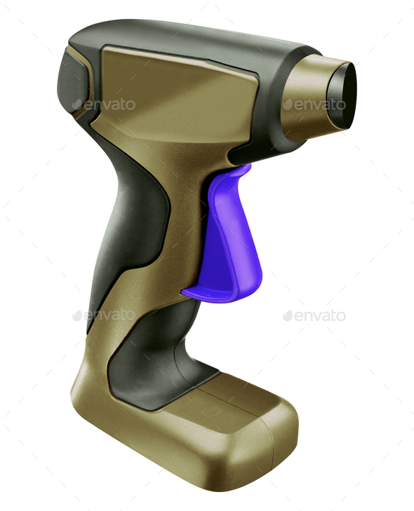 electrical heat gun isolated on a white background