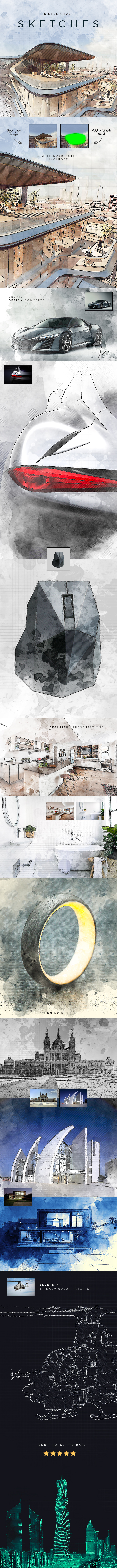 Sketches & Concepts | Creative Professional Effect - Photo Effects Actions