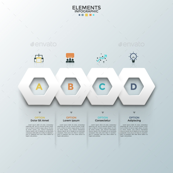 Modern Futuristic Polygon Template - Infographics