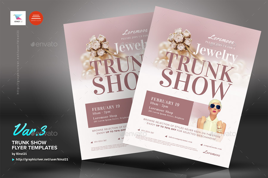 Trunk Show Flyer Templates by kinzi21 GraphicRiver