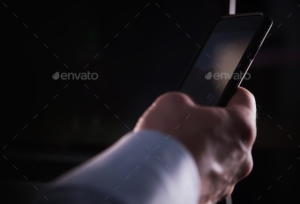Hand with Smartphone Closeup - Stock Photo - Images