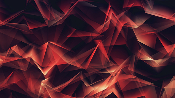 Abstract Red Glowing Lines Geometrical Refraction