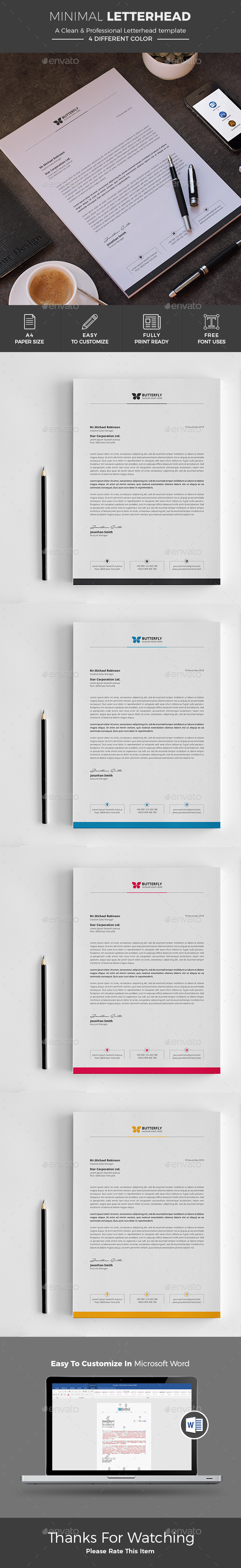 Letterhead - Stationery Print Templates