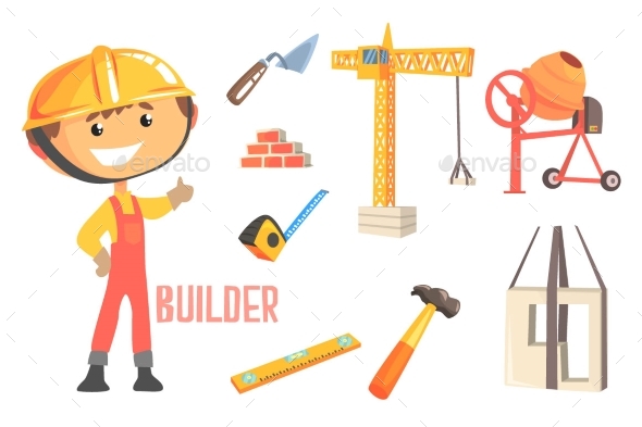 Boy Builder Kids Future Dream Construction Worker - Industries Business