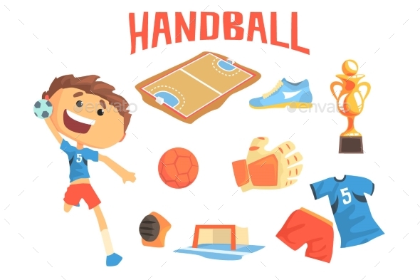 Boy Handball Player Kids Future Dream - Sports/Activity Conceptual