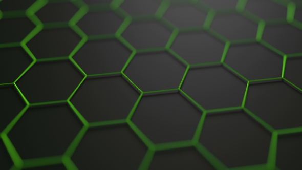 Abstract 3D Surface of Hexagons
