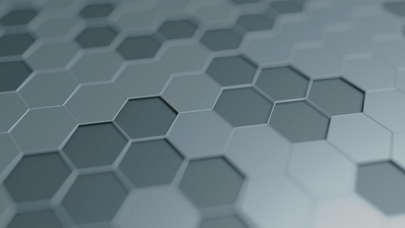 Abstract 3D Surface of Hexagons