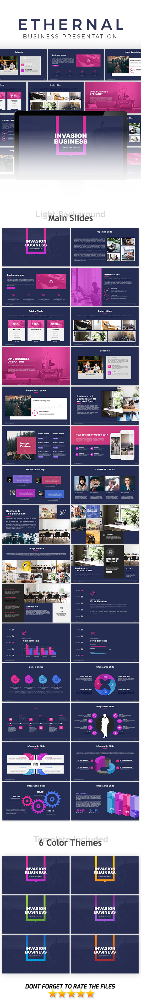 Invasion Business Presentation - Business PowerPoint Templates