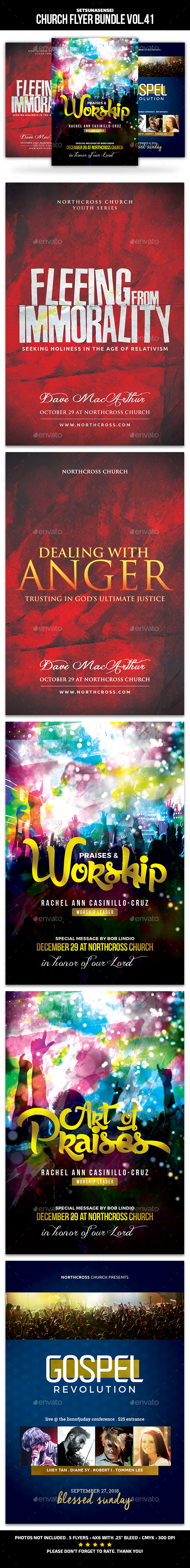 Church Flyer Bundle Vol. 41 - Church Flyers